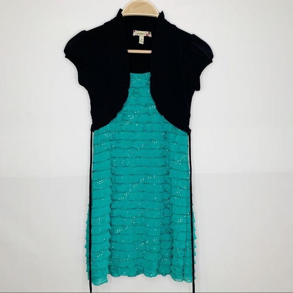 Speechless Other - Speechless Girls Blue Sparkly Dress Size 8
